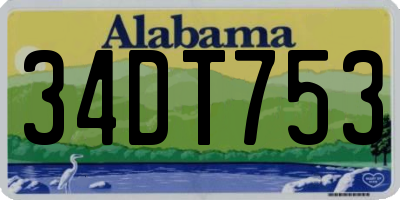 AL license plate 34DT753