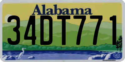 AL license plate 34DT771
