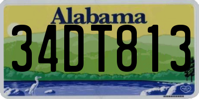 AL license plate 34DT813