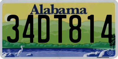 AL license plate 34DT814
