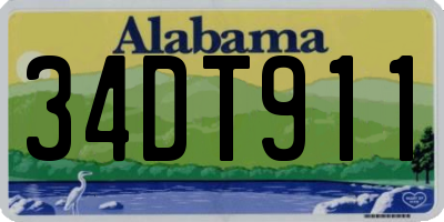 AL license plate 34DT911