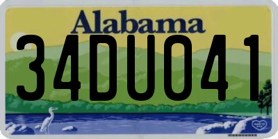 AL license plate 34DU041