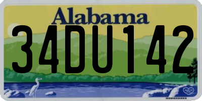 AL license plate 34DU142