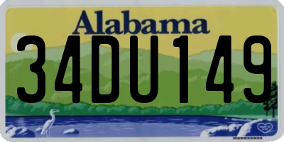 AL license plate 34DU149