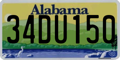 AL license plate 34DU150