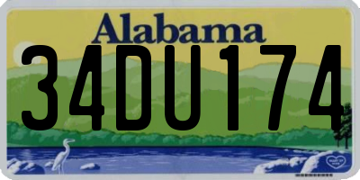 AL license plate 34DU174
