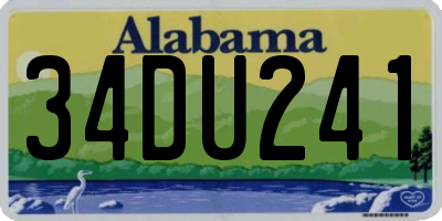 AL license plate 34DU241