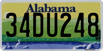 AL license plate 34DU248