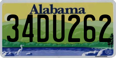 AL license plate 34DU262