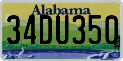 AL license plate 34DU350