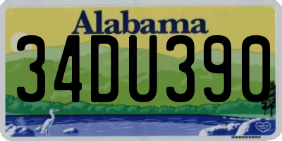 AL license plate 34DU390