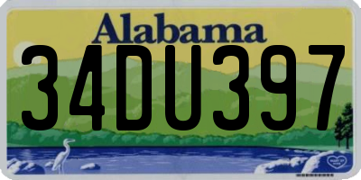 AL license plate 34DU397