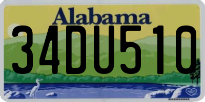 AL license plate 34DU510