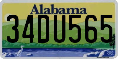 AL license plate 34DU565