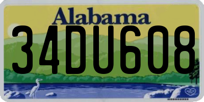 AL license plate 34DU608