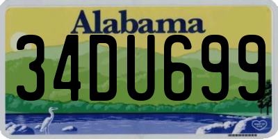 AL license plate 34DU699