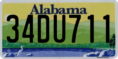 AL license plate 34DU711
