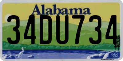 AL license plate 34DU734