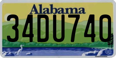 AL license plate 34DU740