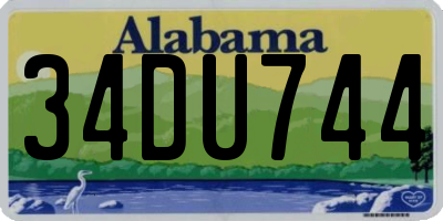 AL license plate 34DU744