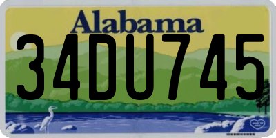 AL license plate 34DU745