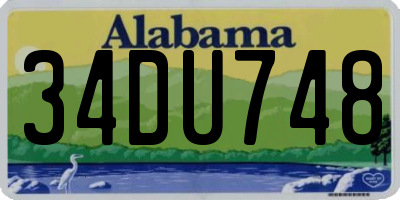 AL license plate 34DU748