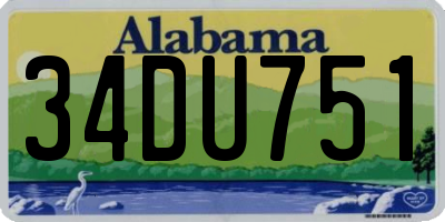 AL license plate 34DU751