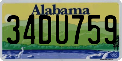 AL license plate 34DU759