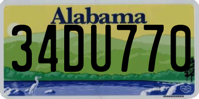 AL license plate 34DU770