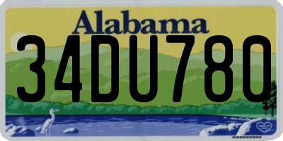 AL license plate 34DU780