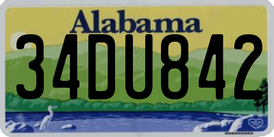 AL license plate 34DU842