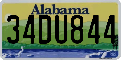 AL license plate 34DU844
