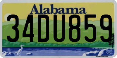 AL license plate 34DU859