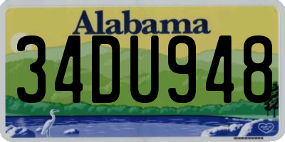 AL license plate 34DU948