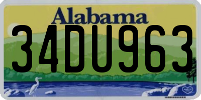 AL license plate 34DU963