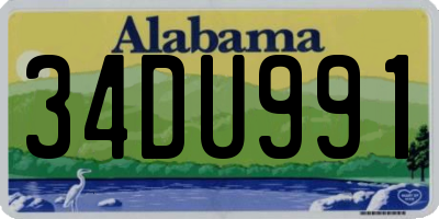 AL license plate 34DU991