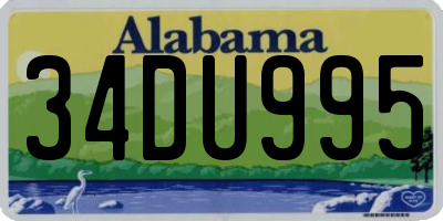 AL license plate 34DU995