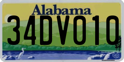 AL license plate 34DV010