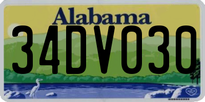 AL license plate 34DV030
