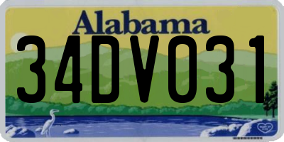 AL license plate 34DV031