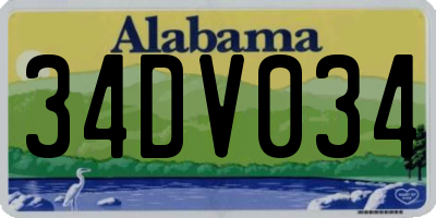 AL license plate 34DV034
