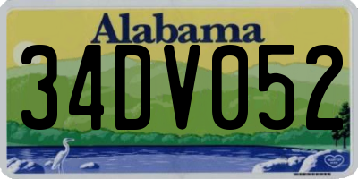 AL license plate 34DV052
