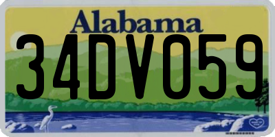 AL license plate 34DV059