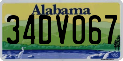 AL license plate 34DV067