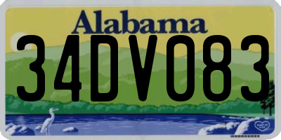 AL license plate 34DV083