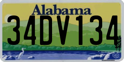 AL license plate 34DV134