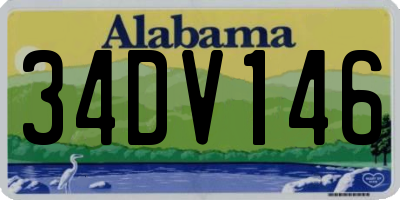 AL license plate 34DV146