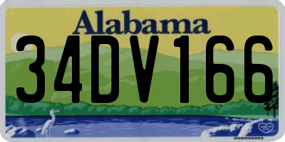 AL license plate 34DV166