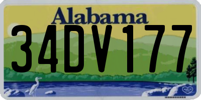 AL license plate 34DV177