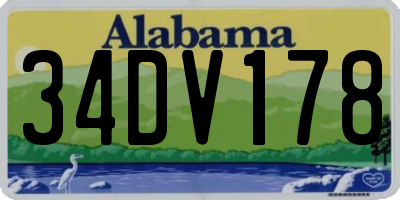 AL license plate 34DV178